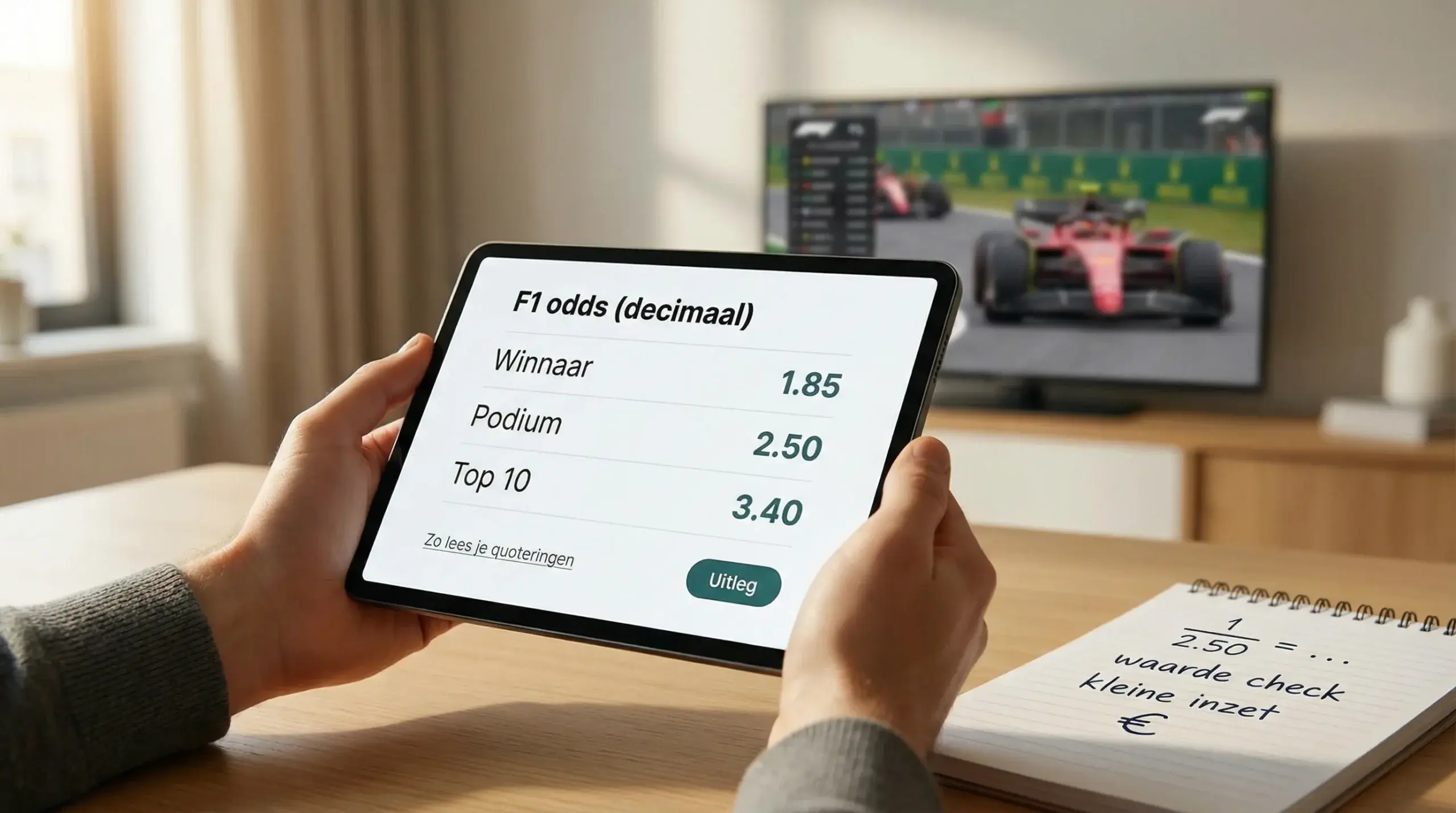 Uitleg van F1 odds en quoteringen voor Nederlandse wedders