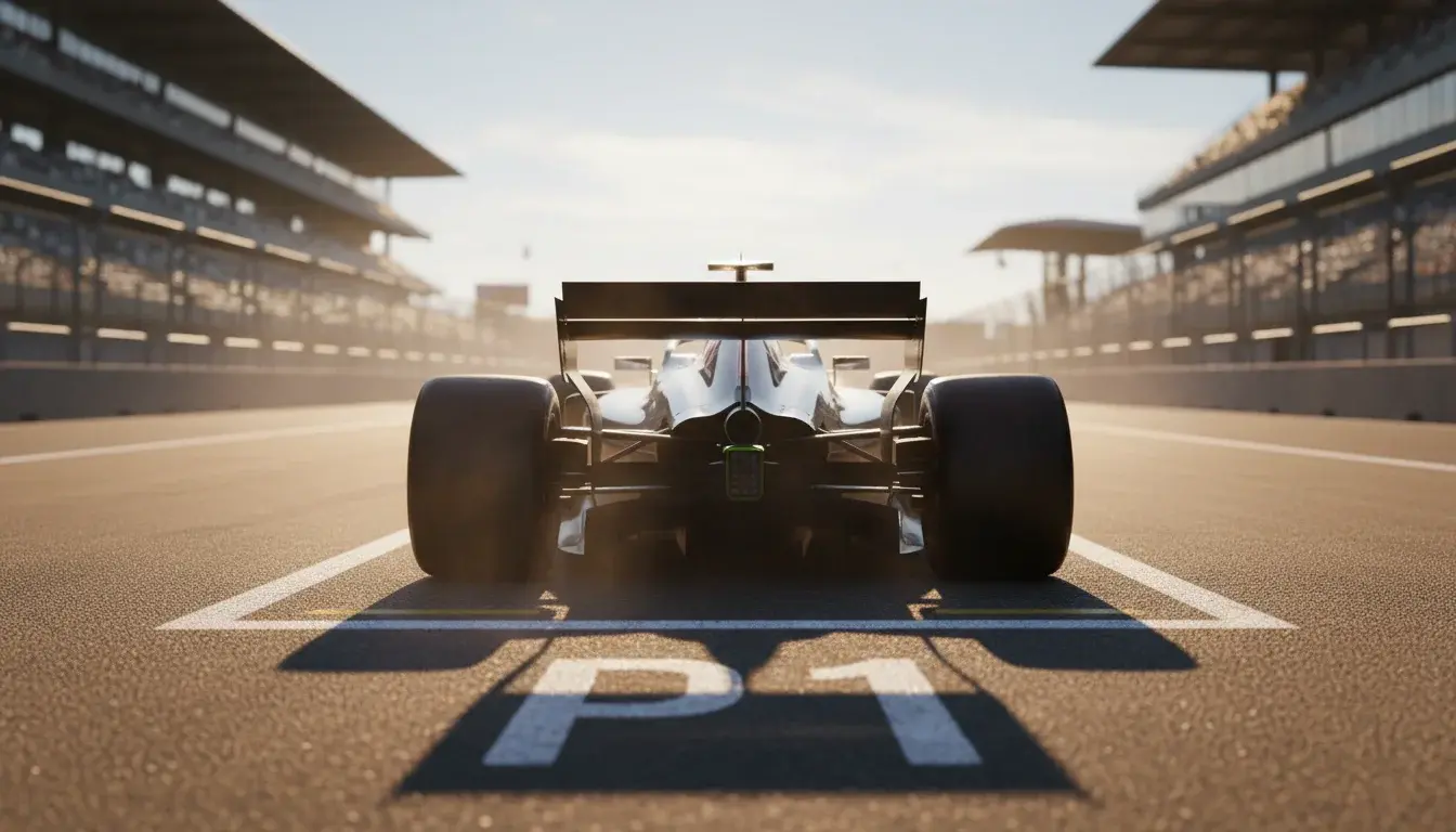 F1-auto op het circuit tijdens kwalificatieronde