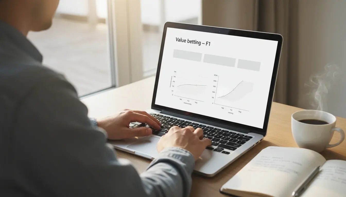 Grafiek met F1-odds en waarschijnlijkheidsberekeningen